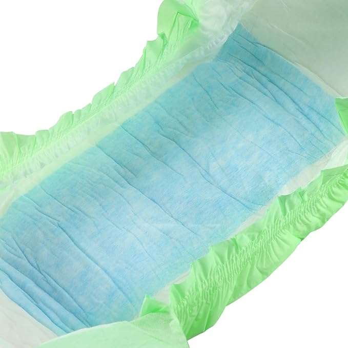 CutiePlusU Disposable Diaper 10 Pieces Protective Underwear Absorbent Briefs Dry Surface- Green (Medium 28"-38")