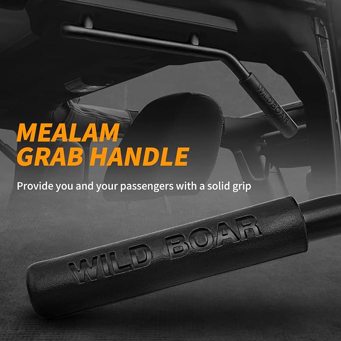 Front & Rear Grab Handle Kit Aluminum Alloy Grab Bar for 2007-2018 Jeep Wrangler JK JKU Rubicon Sport Sahara (Black)