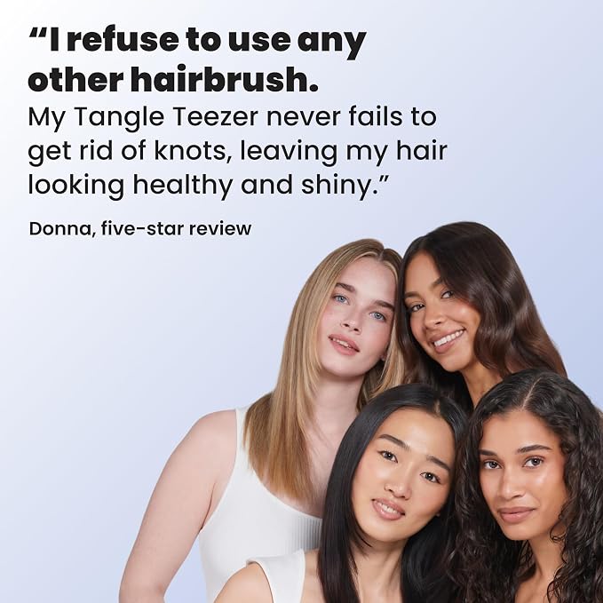 Tangle Teezer Ultimate Detangler Brush, Straight to Wavy, Sweet Lavender | Patented two-tier, regular-flex teeth reduce breakage & split ends on wet or dry hair; Shower-friendly hairbrush for all ages