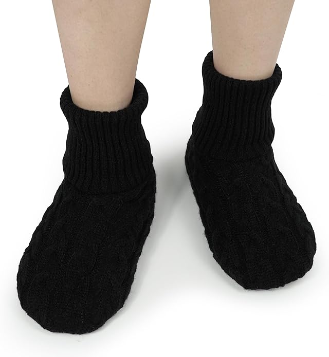 BenSorts Fuzzy Slipper Socks for Women Non Slip House Socks with Grips Gifts