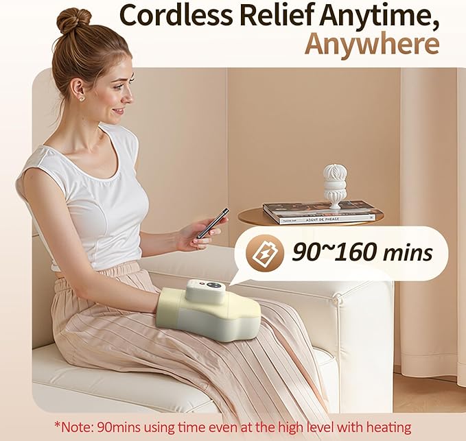 Comfytemp Hand Massager with Heat and Compression, Cordless Fingers, Palm and Wrist Massage Machine for Carpal Tunnel, Arthritis, Circulation and Pain Relief, Birthday Gift for Men Women Seniors