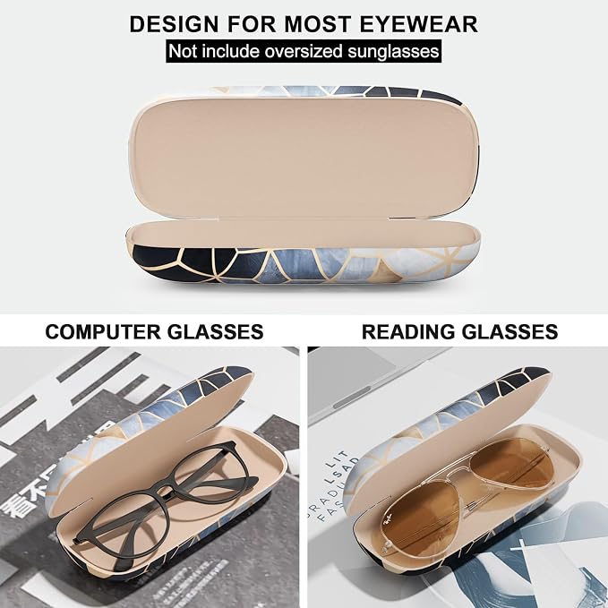 Eyeglasses Case, Hard Shell Protective Case for Glasses, Unisex for Women Men