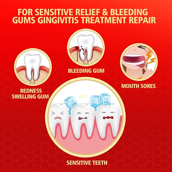 3PCS 10% Nano-Hydroxyapatite Bee Wasp Venom Toothpaste for Remineralizing Enamel & Sensitive Relief,Gingivitis Bleeding Gum Treatment, Fights Plaque,Whitening Teeth - 120MIN Fresh Breath