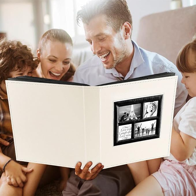 Ywlake Photo Album 4x6 600 Pockets Photos, Extra Large Capacity Family Wedding Picture Albums Holds 600 Horizontal and Vertical Photos Beige