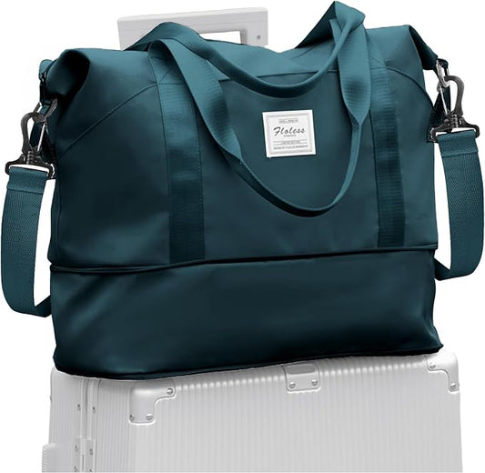 Travel Duffel Bag, Sports Tote Gym Bag, Shoulder Weekender Overnight Bag for Women