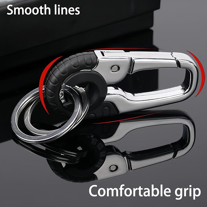 CHRIS GOOD Key Ring Keychain Keyrings,3pcs Key Chain Holder Clip Key Organizer Key Chain Ring for Men and Women,Key Holder
