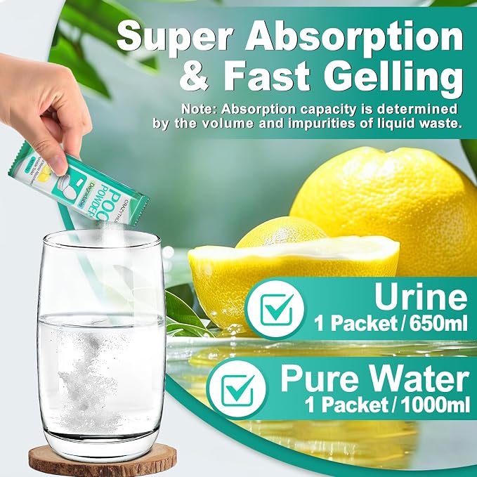 Poo Powder for Portable Toilet Gel Powder, Camping Toilet Gel | Pee Powder, Eco Toilet Gel for 650ml Urine/10g, Toilet Gel Powder for Outdoor Camping and Hiking