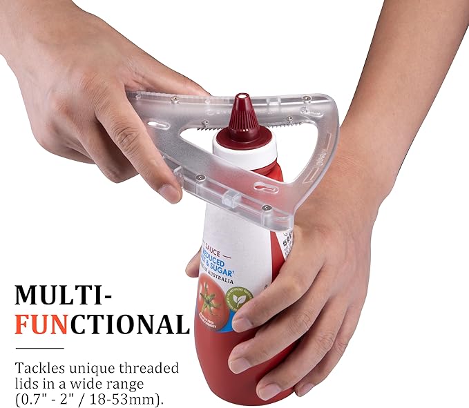 Jar Opener for Weak Hands & Seniors with Arthritis,Handheld & Under-Shelf Twist Off Bottle Caps,One-Handed Lid Open,Patented Kitchen Gadget–Christmas Gift for Elderly,Women&Men