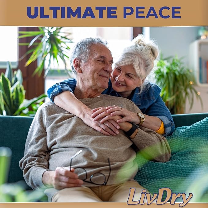 LivDry Ultimate Adult Incontinence Underwear, Max Absorbent Adult Diapers with Leak Protection, Medium, 17-Pack