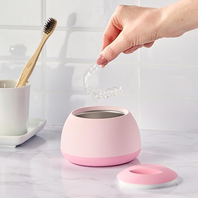 Zima Dental Pod: Ultrasonic Retainer Cleaner. The Original Retainer Cleaner Machine, Aligner Cleaner, Nightguard Cleaner, Mouthguard Cleaner, Denture Cleaner. Ultrasonic Cleaner For Oral Dental Care