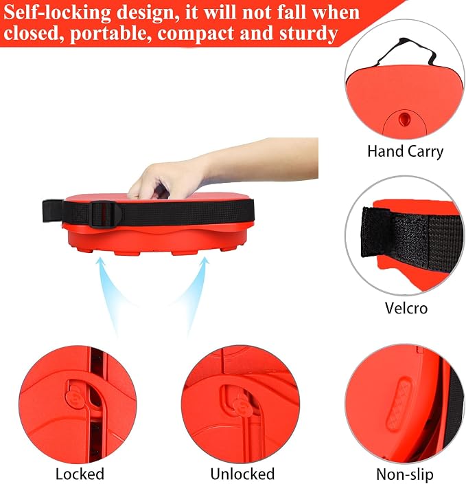 Fishboy Upgraded Collapsible Stool, 400lbs Max Weight, Lightweight But Sturdy, Portable Retractable Folding Telescoping Foldable Camping Stool for Adults Outdoor Fishing Hiking BBQ