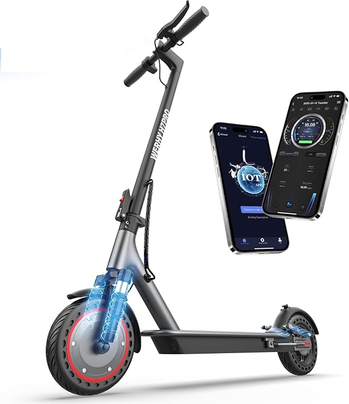 Electric Scooter, 10"/8.5" Solid Tire, 500W/350W Powerful Motor & 19/22 MPH Top Speed, 28/25/22/16 Miles Long Range, Folding E Scooter with Dual Braking for Teens and Adults