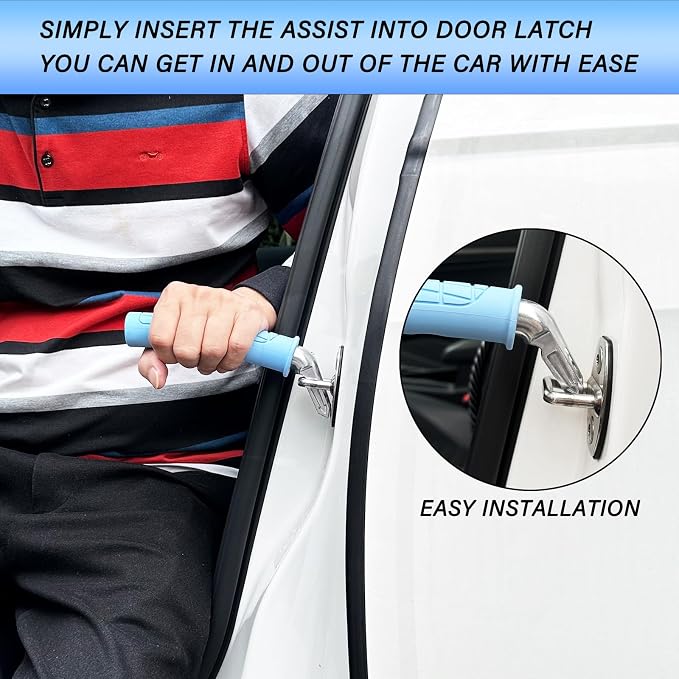2 Pack Car Door Handle for Elderly Portable Vehicle Support Handle | Portable Vehicle Support Handle, Easy Sit to Stand Assistance, Auto Cane for Seniors and Handicapped