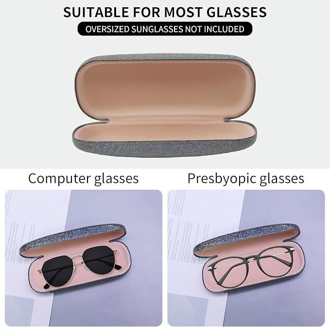 PERFECTSIGHT Hard Shell Eyeglasses Case, Kawaii Protective Glasses Case for Kids, Cute Eyeglass Case for Women Men Girls