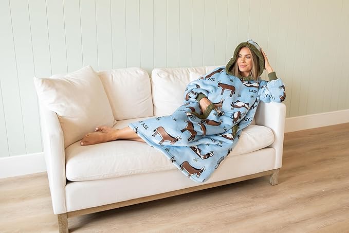 LazyOne Oversized Blanket Hoodie, Oversized Hoodies for Women and Men, One Size Fits All Wearable Blankets