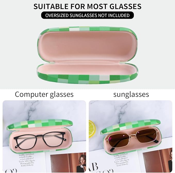 PERFECTSIGHT Hard Shell Eyeglasses Case, Kawaii Protective Glasses Case for Kids, Cute Eyeglass Case for Women Men Girls