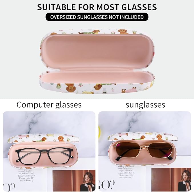 PERFECTSIGHT Hard Shell Eyeglasses Case, Kawaii Protective Glasses Case for Kids, Cute Eyeglass Case for Women Men Girls