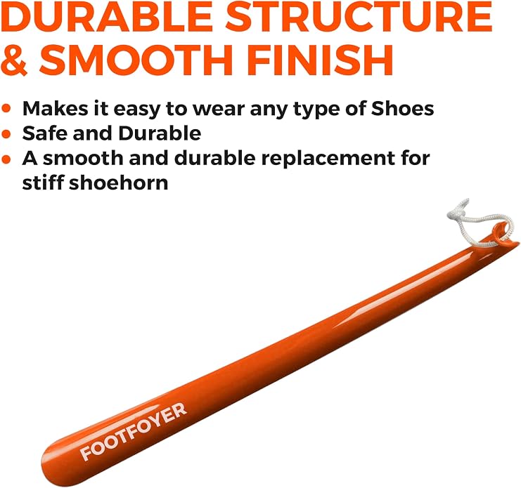 Long shoehorn that is comfortable to wear and has a handle is ideal for both men and women
