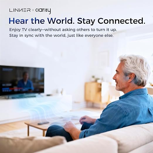 LINNER-New Saturn OTC Hearing Aids for Senior, Rechargeable Hearing Amplifiers with Comfort Design, Discreet & Nearly Invisible In-Ear Device for Adult, Noise Cancellation for Aid & Assist