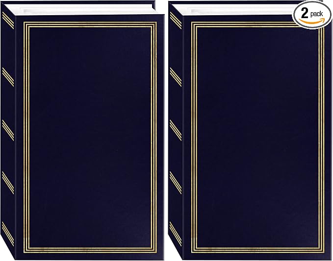 Pioneer Photo Albums STC-504 Navy Blue Photo Album, 504 Pockets 4"x6", 1 Count (Pack of 2)
