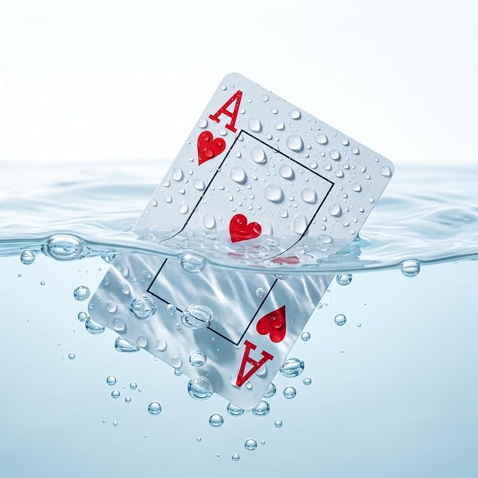 Playing Cards 4Pack,Large Print Playing Cards for Adults, Seniors and Low Vision People,Waterproof Durable Standard Poker Cards for Blackjack, Euchre, Canasta and Family Game Nights