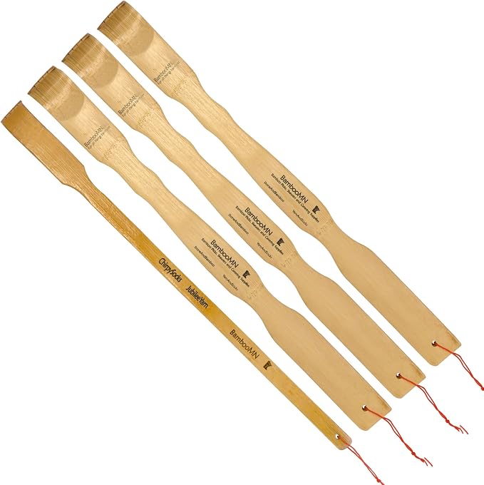 BambooMN 17" Bamboo Back Scratcher & Travel Size - 4 Total Units