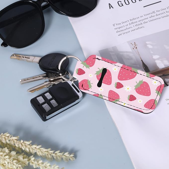 Chapstick Holder Keychain Lip Balm Holder with Clip