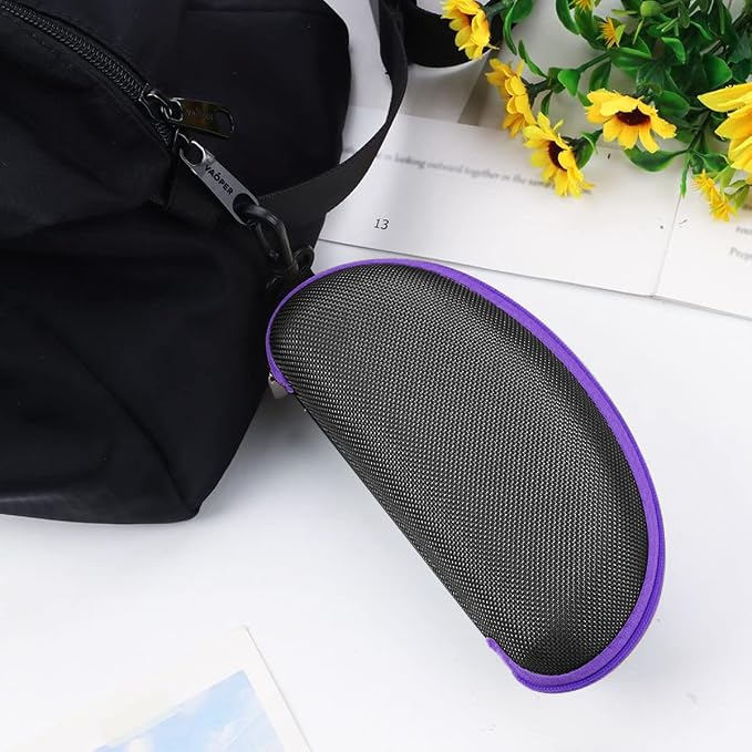 3pcs Zipper Hard Shell Sunglasses Case and Eyeglasses Case Portable Travel Glasses Case with Plastic Hook
