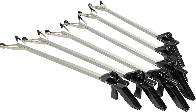 EZ Reacher - Heavy Duty Grab-It Reaching Tool - Grabber Reacher with 4.5 Inch Jaws, Can Lift a Dime to 8 lb. Brick, Lightweight, Sturdy, Ideal for Commercial, Maintenance, Seniors, 32", 6-Pack