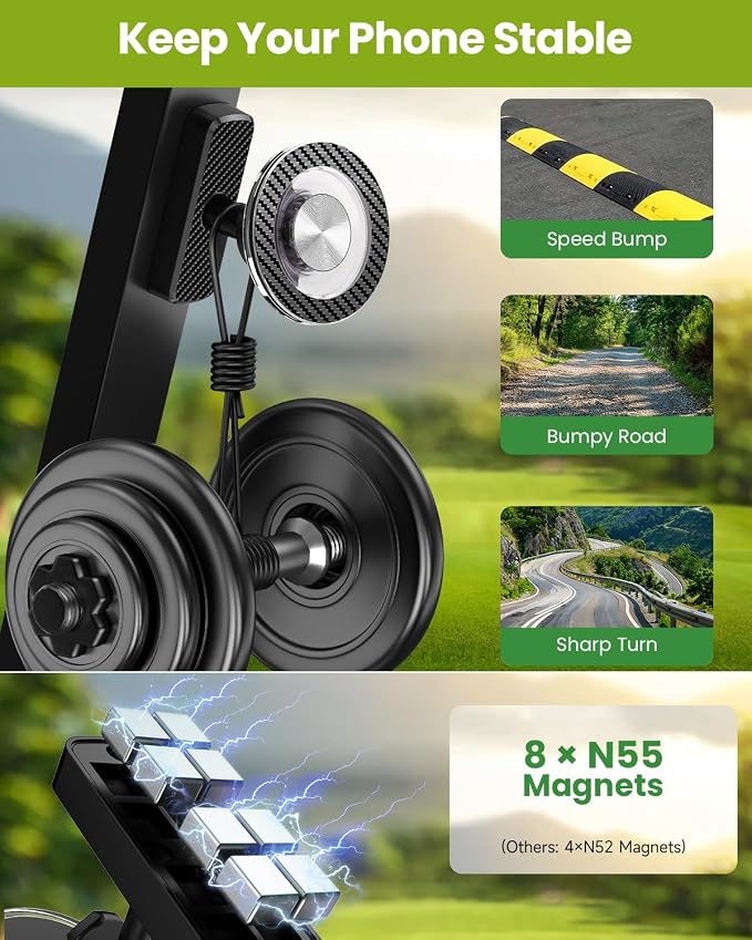 Magnetic Golf Cart Phone Holder, Golf Accessories for Men Golf Gifts Daddy | Premium Golf Cart Accessories For Men Dad Husband, Unique Magnet Phone Mount Holder, Golf Gift For Men, Car Accessory Father