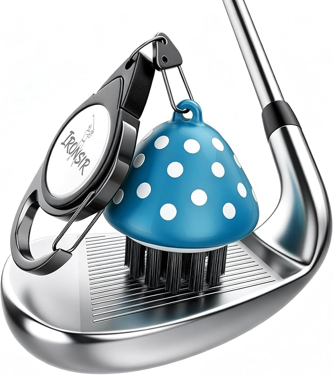 Mini Golf Club Brush Cleaner with Retractable Clip, Cool Golf Accessories for Men/Women Golf Stuff Golf Gadgets Unique Golf Golf Gifts for Men
