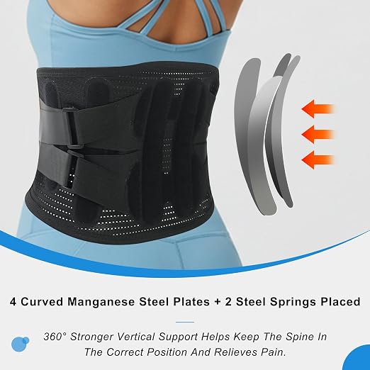 Back Support Brace for Women Lower Back Pain Relief Adjustable Lumbar Support Belt Breathable Mesh for Herniated Disc,Sciatica,Scoliosis with Removable 3D Pad Home Work Sports