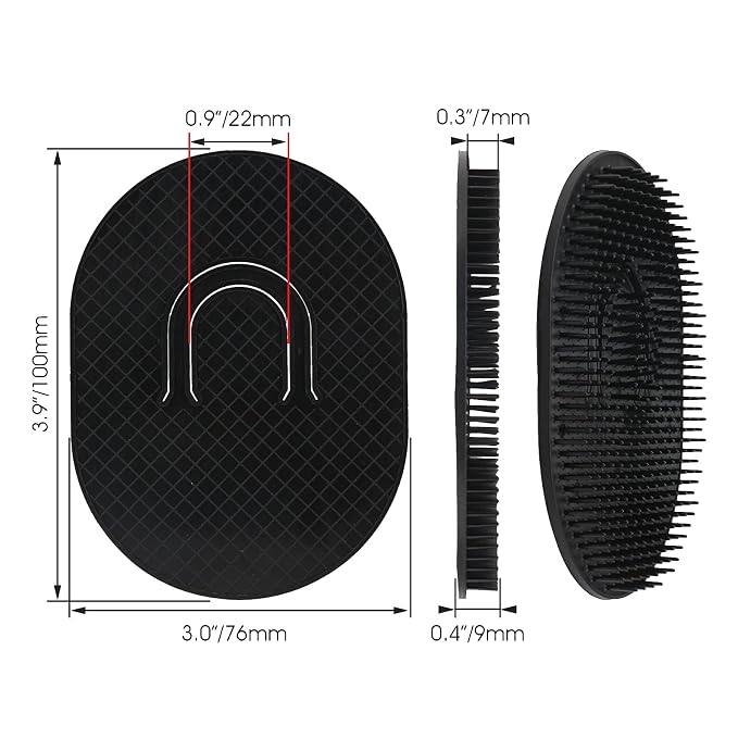 Segbeauty Scalp Massage Brush, 6 pcs Shampoo Brush Floral Shower Comb, Classic Hairdresser Hair Comb, Pocket Hairbrushes Set, Head Massage Brush for Hair Growth Beard Brush Pet Grooming Brushes Black