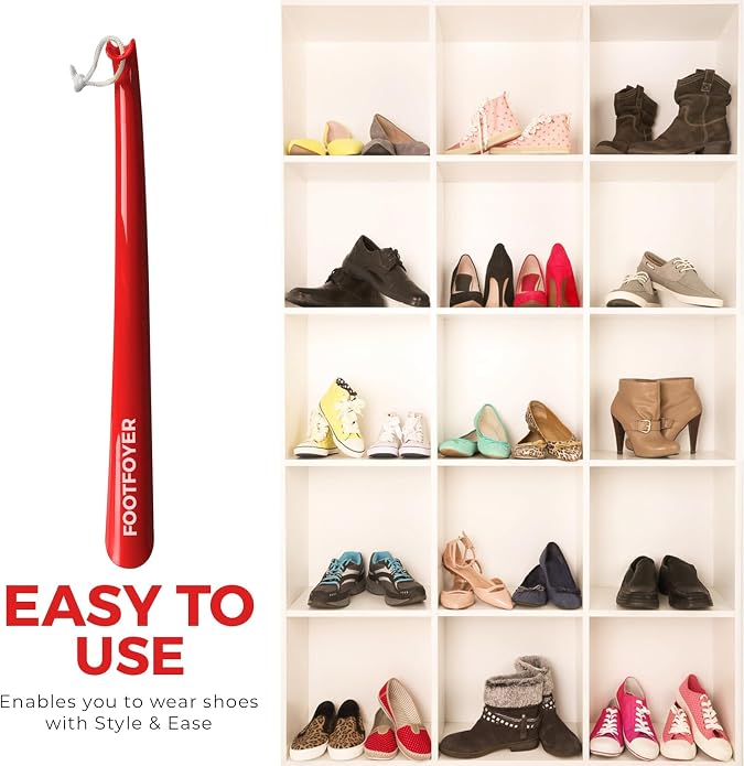 Long shoehorn that is comfortable to wear and has a handle is ideal for both men and women