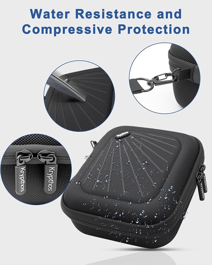 Krypthos Travel Sunglasses Organizer Case, Portable Eyeglasses Storage Box Eyewear Glasses Display Case for Men Women