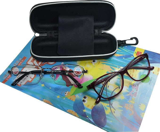 Unisex Semi-Hard Shell Eyeglasses Cases(3 Pack), Protective Case For Glasses
