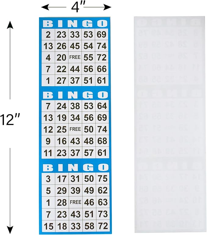 SEETOOOGAMES Bingo Paper Game Cards - 3 Card - 100 Books of 10 Sheets