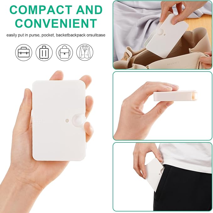 3 Mixed Colors Portable Pill Organizer, 6 Compartments Travel Pill Case for Purse or Pocket -Small Pill Box Dispenser Home Travel Supplement Semi Transparent (3 Mixed Colors)