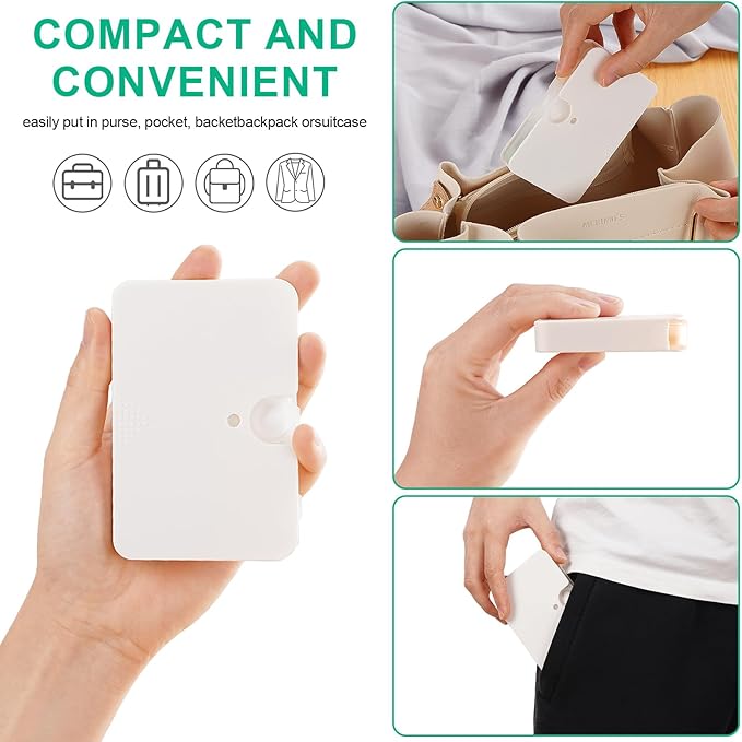 Portable Pill Organizer, 6 Compartments Travel Pill Case for Purse or Pocket -Small Pill Box Semi Transparent Black (1 Transparent Black)