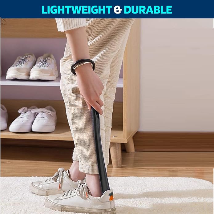 Nextnoid Shoe Horn Long Handle for Seniors - 16.5"-23" Straight & Sturdy Long Shoe Horn for Men, Women & Kids