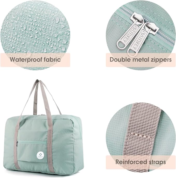 For Spirit Airlines Personal Item Bag Foldable Travel Duffel Bag Tote Carry on Luggage Duffle Overnight for Women and Men