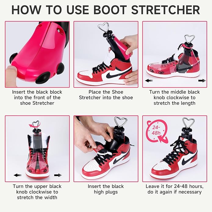 Shoe Stretcher Men, Women Leather Boot Stretcher for Wide Feets, Shoe Tree Adjustable Boot Widener Stretcher