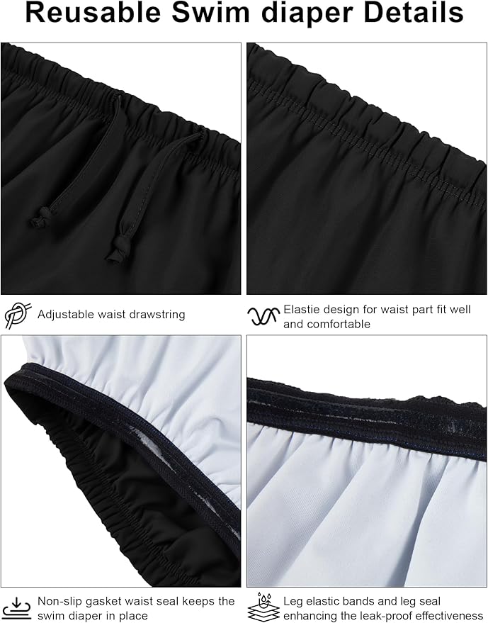 Special Needs Reusable Swim Diapers - Waterproof, Leakproof, Unisex