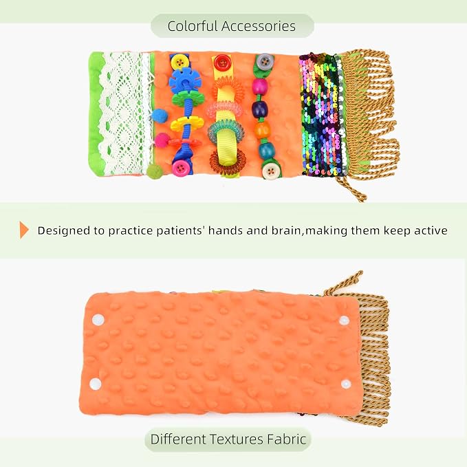 Adult Sensory Arm Pillow for Alzheimer Patients Anxiety Relief – Elderly Dementia Fidget Wrist Cuff for Restless Hands – Calming Therapeutic Aid for Seniors