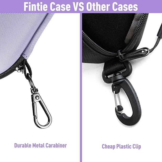 FINTIE Sunglasses Case, Hard EVA Shell Shockproof Sport Glasses Case with Metal Carabiner Travel Zipper Eyeglasses Holder
