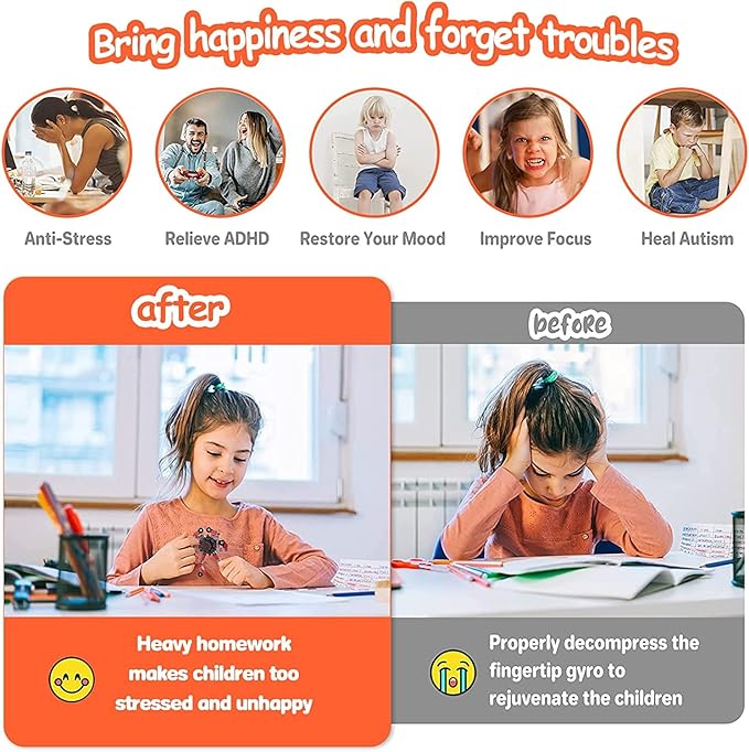 16 Pack Funny Sensory Fidget Toys,Deformable Chain DIY Robot Spinners Stress Relief Gyro Toy Birthday Gifts Goodie Bag Christmas Stocking Stuffers Classroom Prizes Party Favors for Kids Adults