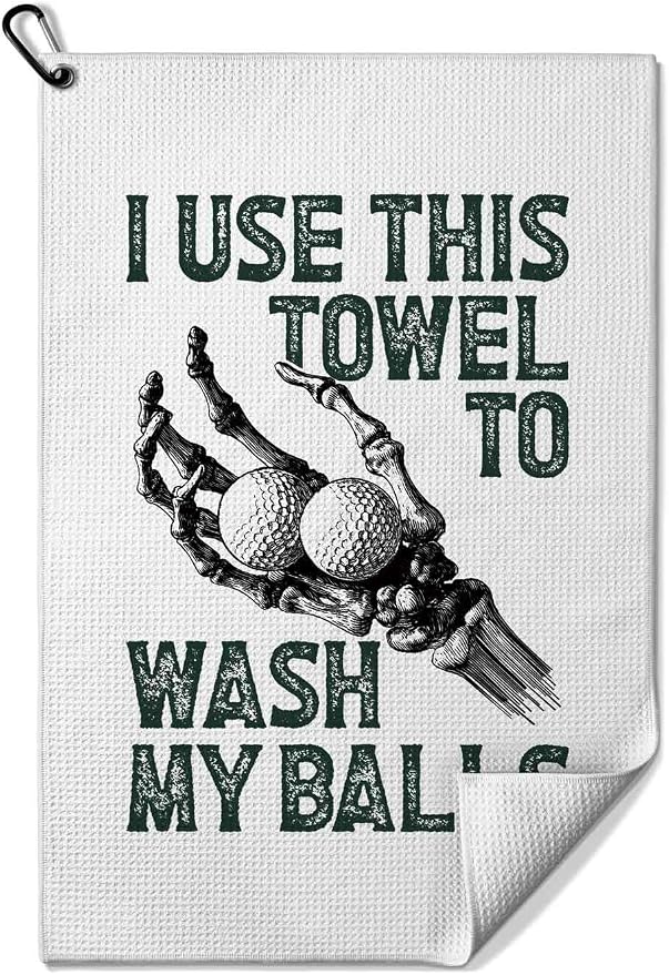 Golf Towels for Golf Bags Women, Funny Golf Accessories for Men,Golf Gifts for Mom Grandma Dad Grandpa,16x24inch Microfiber Golf Towel with Clip On Birthday Christmas Retirement Golfer Gifts