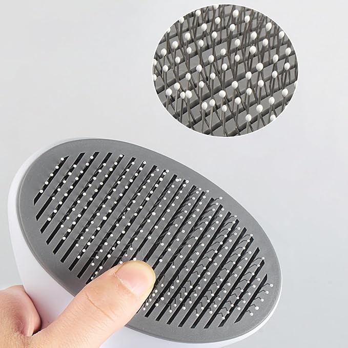 Cat Dog Brush Self Cleaning Slicker with Massage Rounded Particles Removes Loose Hair Tangles,Skin Friendly Washable