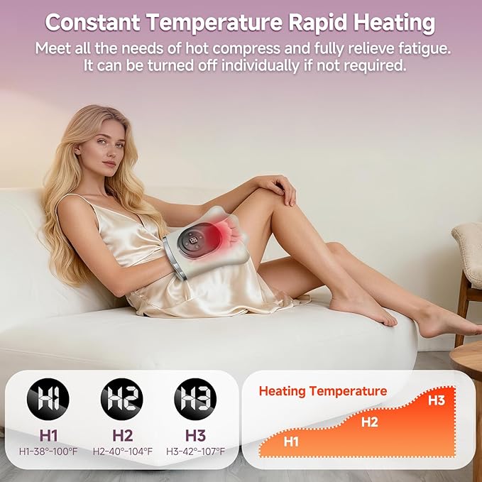 Hand Massager with Heat and Compression for Arthritis and Carpal Tunnel Relief, Hand Wrist Massagers Designed for Daily Comfort at Home, Office, or Travel, Gifts for Women Men Mom Girlfriend