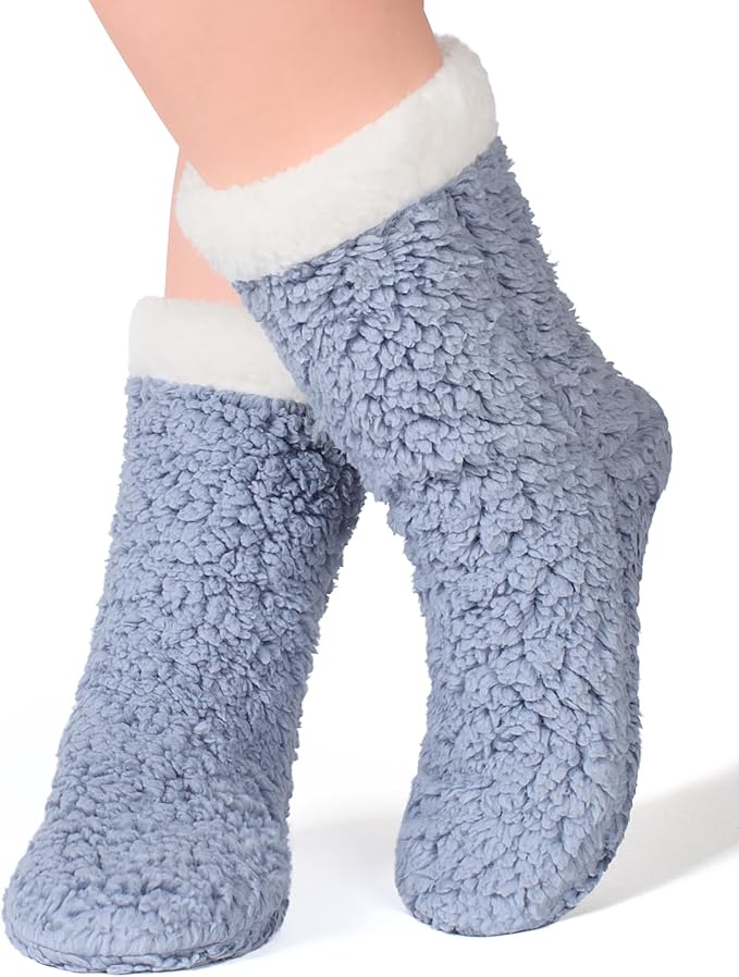 cosyone1997 Women's Fuzzy Slipper Socks with Non-slip Grippers, Cozy & Unique Gifts